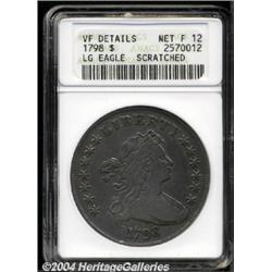 1798 $1 Large Eagle--Scratched--ANACS. VF Details, Net Fine 12.