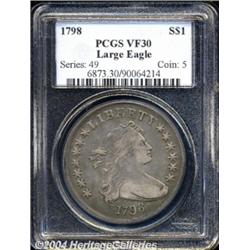 1798 $1 Large Eagle VF30 PCGS.