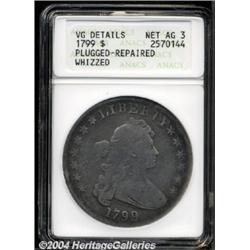 1799 $1--Plugged, Repaired, Whizzed--ANACS. VG Details, Net AG3.