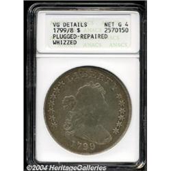 1799/8 $1 13 Stars Reverse--Plugged, Repaired, Whizzed--ANACS. VG Details, Net Good 4.