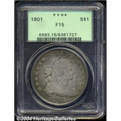 1801 $1 Fine 15 PCGS.