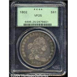 1802 $1 Narrow Date VF25 PCGS.