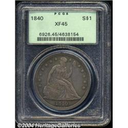 1840 $1 XF45 PCGS.