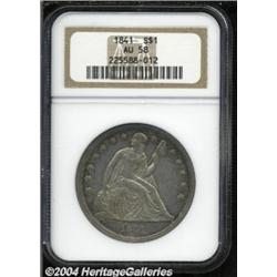 1841 $1 AU58 NGC.