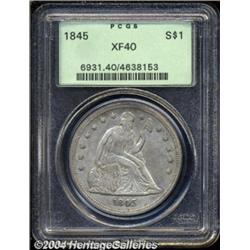 1845 $1 XF40 PCGS.