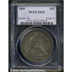 1845 $1 XF45 PCGS.