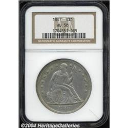 1847 $1 AU58 NGC.