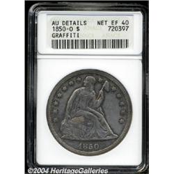 1850-O $1--Graffiti--ANACS. AU Details, Net XF40.