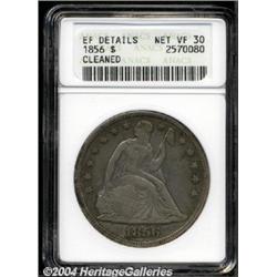 1856 $1--Cleaned--ANACS. XF Details, Net VF30.