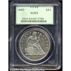 1860 $1 AU53 PCGS.