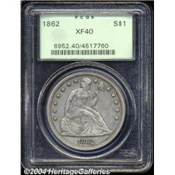 1862 $1 XF40 PCGS.