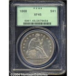1868 $1 XF45 PCGS.