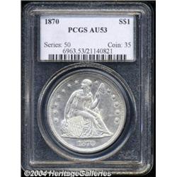 1870 $1 AU53 PCGS.