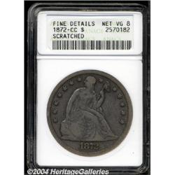 1872-CC $1--Scratched--ANACS. Fine Details, Net VG8.