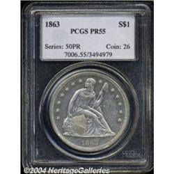 1863 $1 PR55 PCGS.
