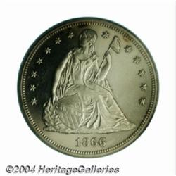 1866 $1 Motto PR63 Cameo PCGS.