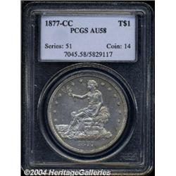 1877-CC T$1 AU58 PCGS.