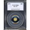 Image 1 : 1871 25C Liberty Octagonal 25 Cents, BG-715, Low R.6, MS66 PCGS.