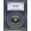 Image 1 : 1873 25C Liberty Octagonal 25 Cents, BG-728, R.3, MS64 PCGS.