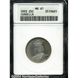 1893 25C Isabella Quarter MS61 ANACS.