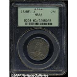 1893 25C Isabella Quarter MS63 PCGS.