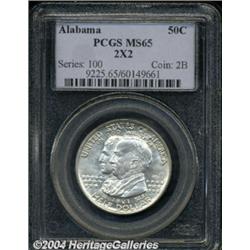 1921 50C Alabama 2x2 MS65 PCGS.