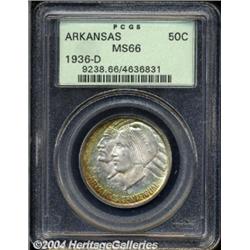 1936-D 50C Arkansas MS66 PCGS.