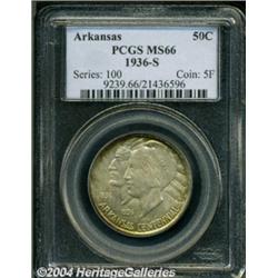 1936-S 50C Arkansas MS66 PCGS.
