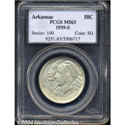 1939-S 50C Arkansas MS63 PCGS.