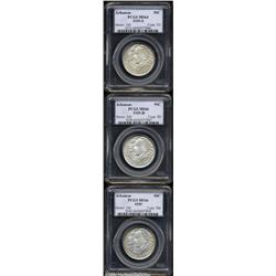 1939 SET Arkansas PDS Set MS64 to MS66 PCGS.