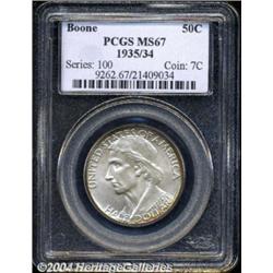 1935/34 50C Boone MS67 PCGS.