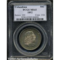 1892 50C Columbian MS65 PCGS.