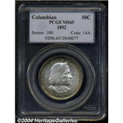 1892 50C Columbian MS65 PCGS.