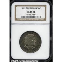 1892 50C Columbian MS65 Prooflike NGC.