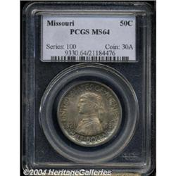 1921 50C Missouri MS64 PCGS.
