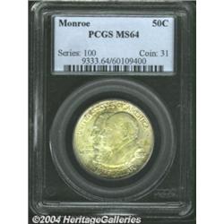 1923-S 50C Monroe MS64 PCGS.