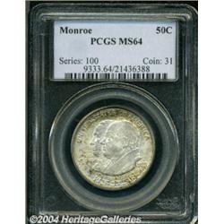 1923-S 50C Monroe MS64 PCGS.