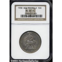 1938 50C New Rochelle MS65 Prooflike NGC.