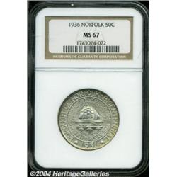 1936 50C Norfolk MS67 NGC.