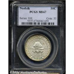 1936 50C Norfolk MS67 PCGS.