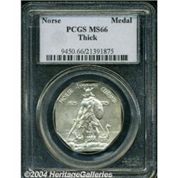1925 Medal Norse Thick Planchet MS66 PCGS.