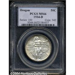 1934-D 50C Oregon MS66 PCGS.
