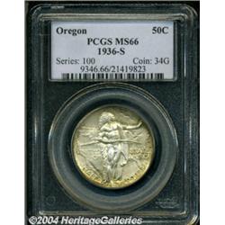 1936-S 50C Oregon MS66 PCGS.