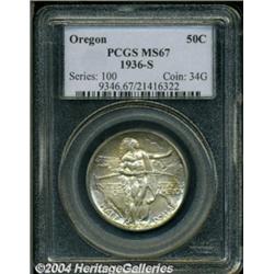 1936-S 50C Oregon MS67 PCGS.
