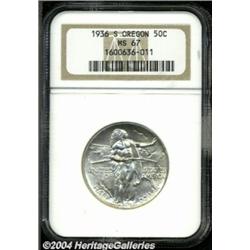 1936-S 50C Oregon MS67 NGC.