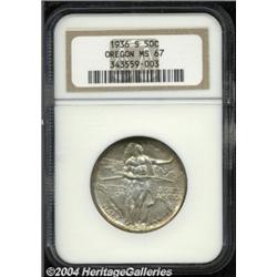 1936-S 50C Oregon MS67 NGC.
