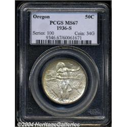 1936-S 50C Oregon MS67 PCGS.