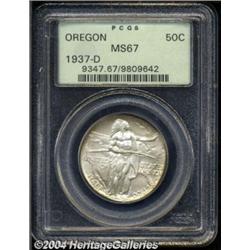1937-D 50C Oregon MS67 PCGS.