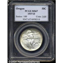 1937-D 50C Oregon MS67 PCGS.