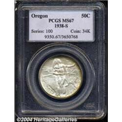 1938-S 50C Oregon MS67 PCGS.